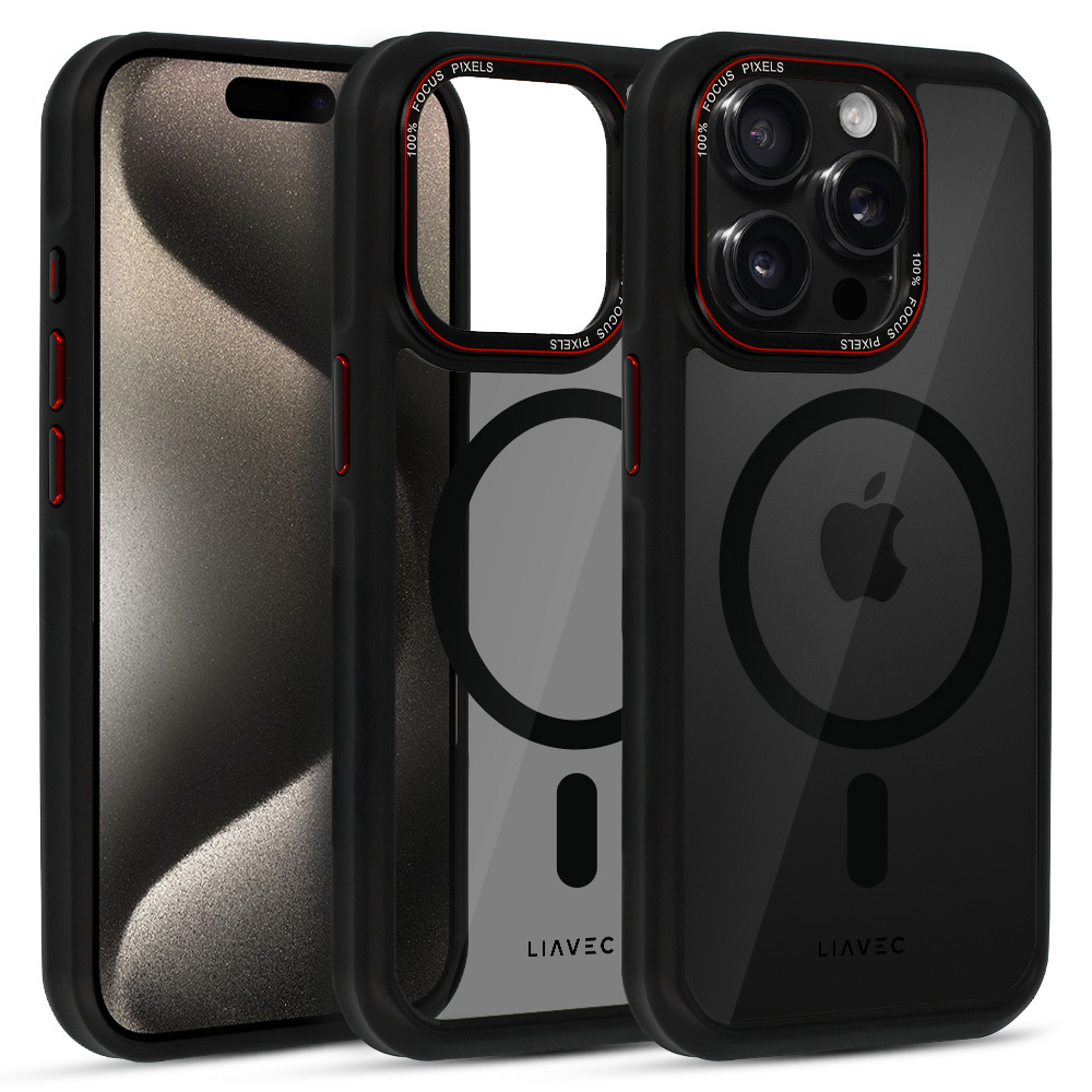 Liavec Hybrid Smoke Magsafe ovitek za iPhone 15 Pro