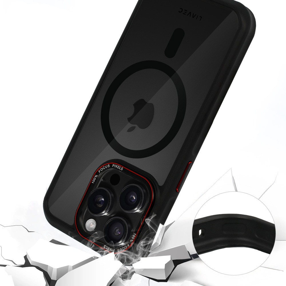 Liavec Hybrid Smoke Magsafe ovitek za iPhone 15 Pro