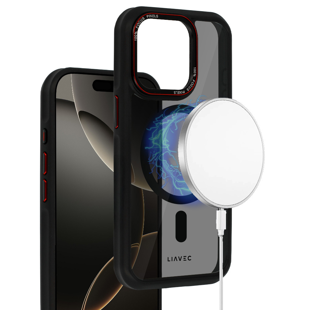 Liavec Hybrid Smoke Magsafe ovitek za iPhone 15 Pro