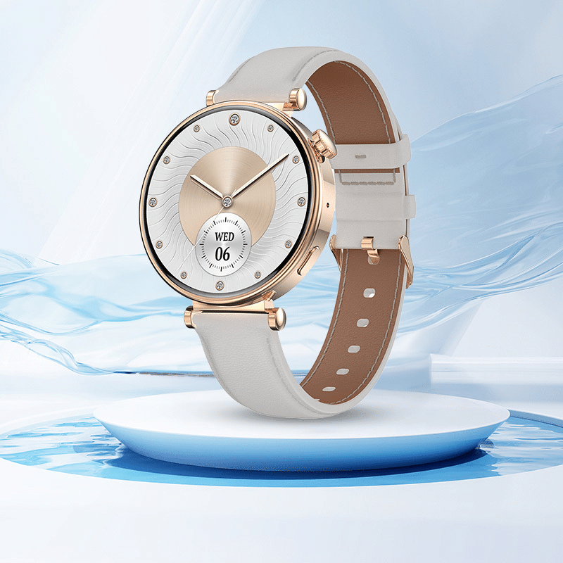Pametna ura Blavec W17 Amber HD AMOLED - barva rožnato zlato + 2 dodatna paščka