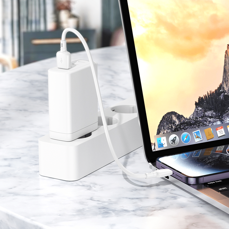 Borofone kabel BX93 Super Power - USB v Lightning - PD 20W - 25 cm bel