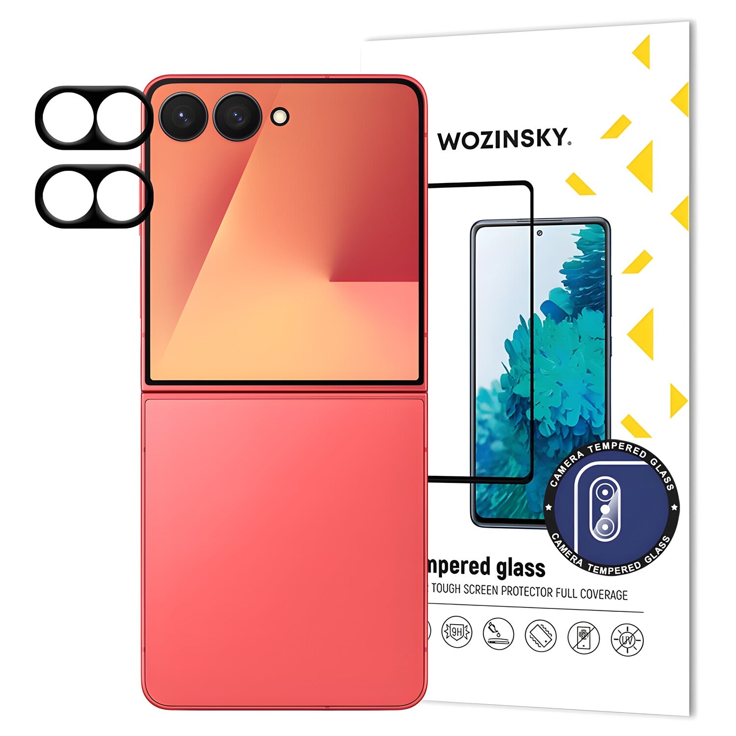 Wozinsky kaljeno staklo za kameru 9H za Samsung Galaxy Z Flip 7 - Crna KP39662