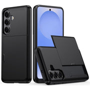 AMORUS puzdro s posuvným držiakom na karty pre Samsung Galaxy A57 5G - Crna KP41256