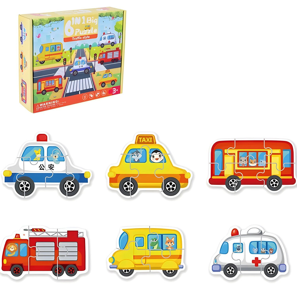 Dječje drvene puzzle - Traffic