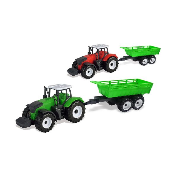 Traktor Farmer sa prikolicom – veliki set za male farmere Crvena