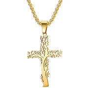 Ogrlica Tree Cross - Zlatna KP34109