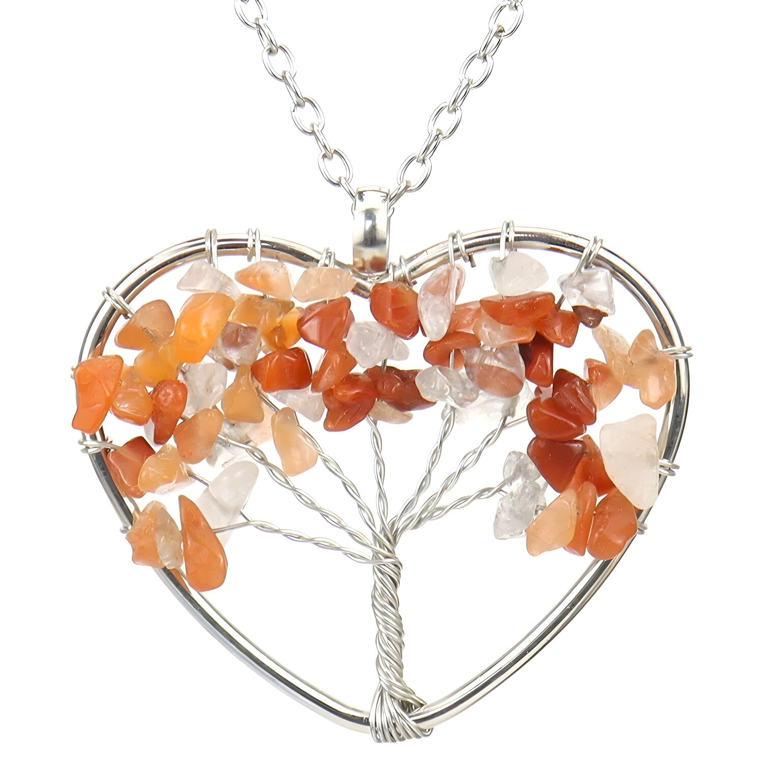 Ogrlica Tree Heart - Narančasta KP28415