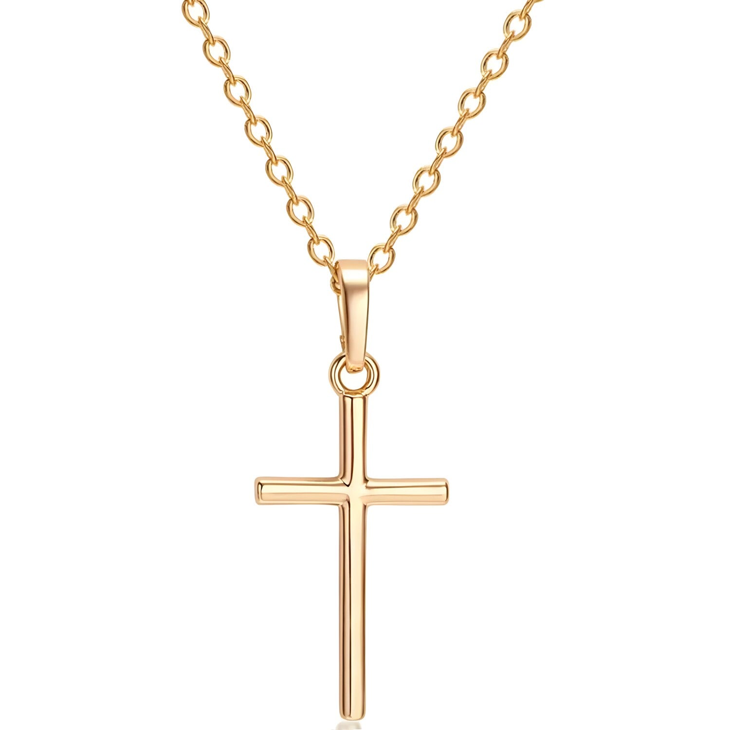 Ogrlica US-34221 Cross - Zlatna KP34221