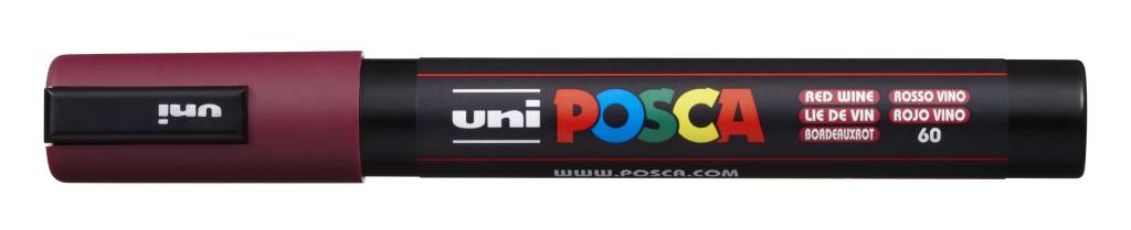 Marker Uni pc-5m Posca rdeč_barva vina