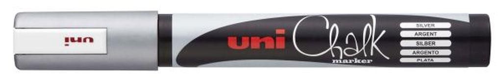 Marker Uni pwe-5m kreda srebrni