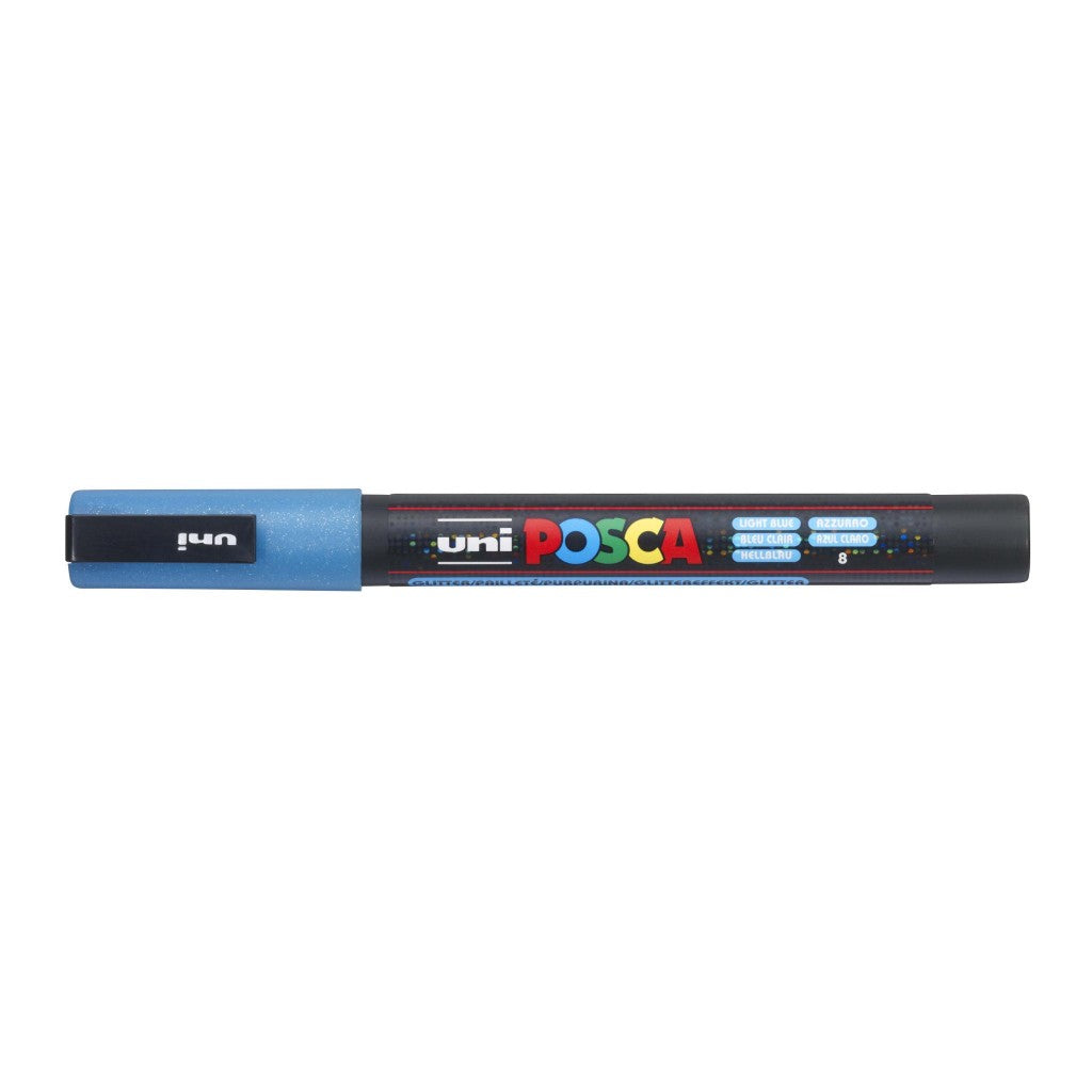 Marker Uni pc-3ml Posca bleščice svetlo modri