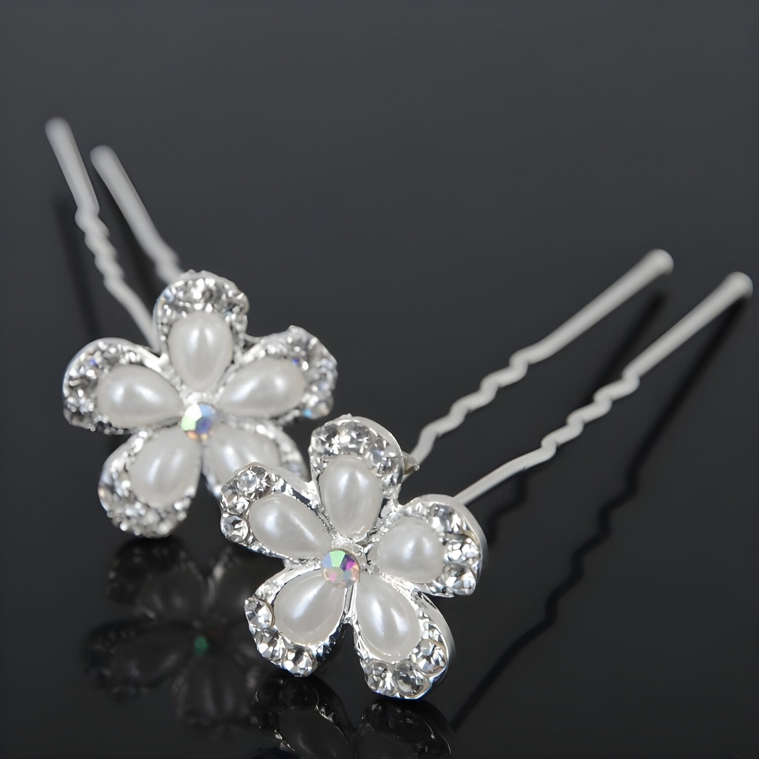 Ukosnica Rhinestone Flower KP1568