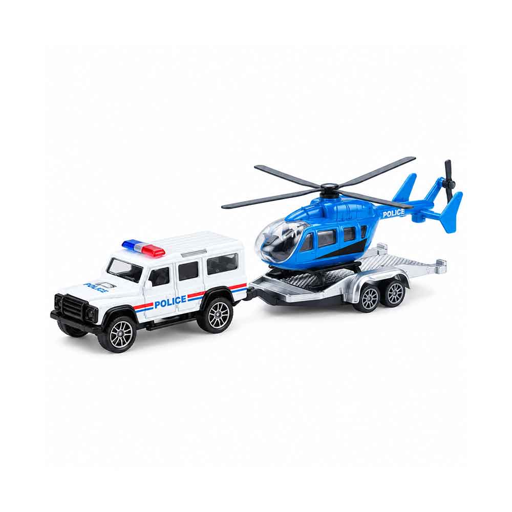Policijska vozila Die-Cast 2/1 s prikolicom – 4 modela Model 01