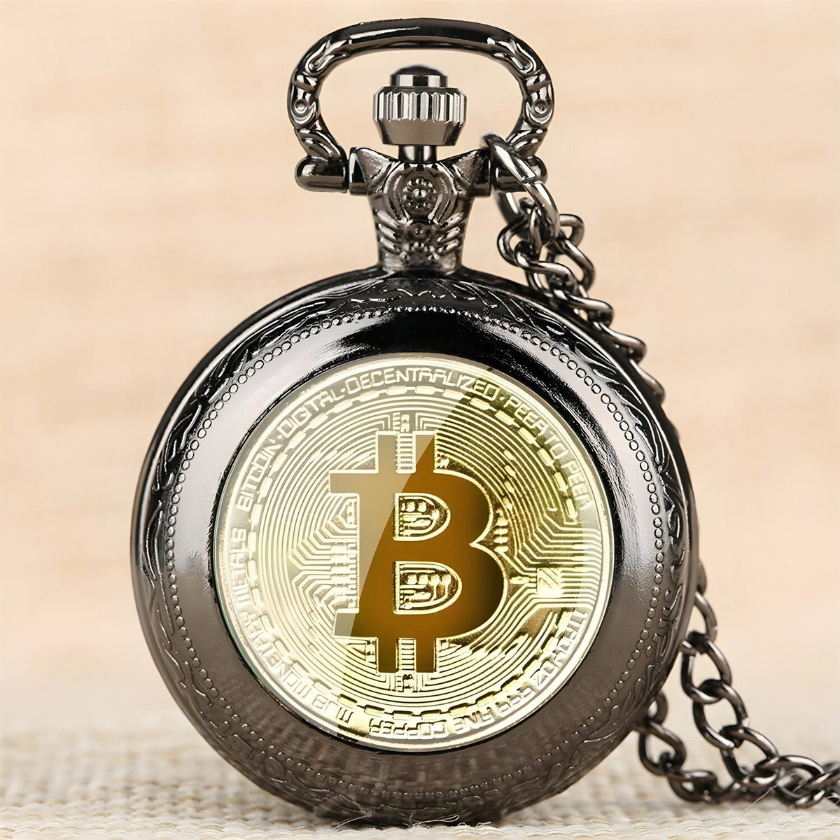 Džepni Sat Bitcoin - Crni