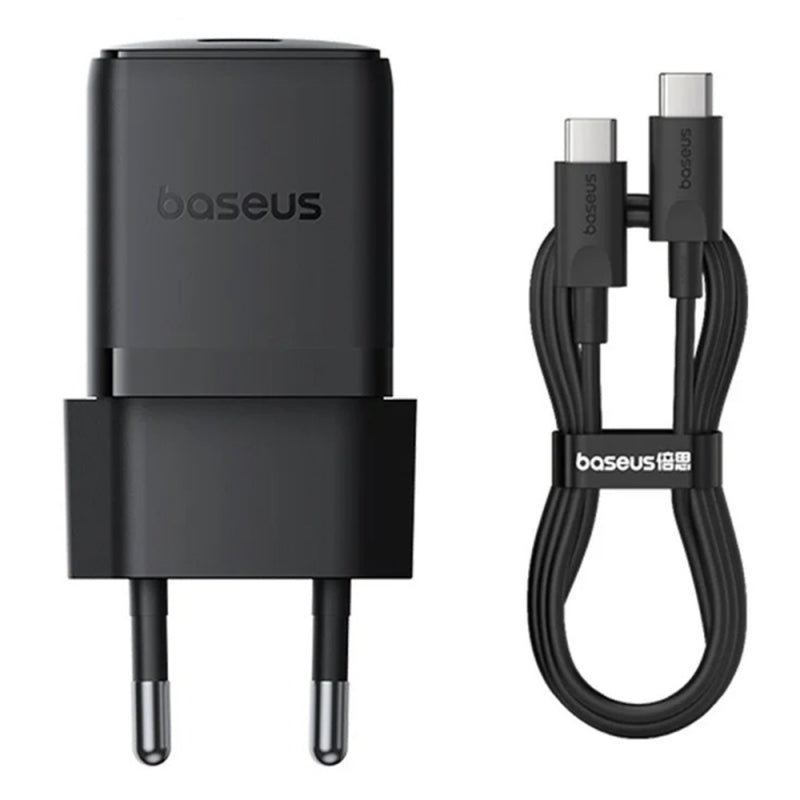 Zidni punjač Baseus Palm 30W 3A 1 x USB-C s USB-C kabelom crni