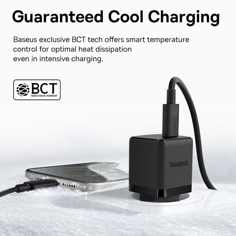 Zidni punjač Baseus Palm 30W 3A 1 x USB-C s USB-C kabelom crni