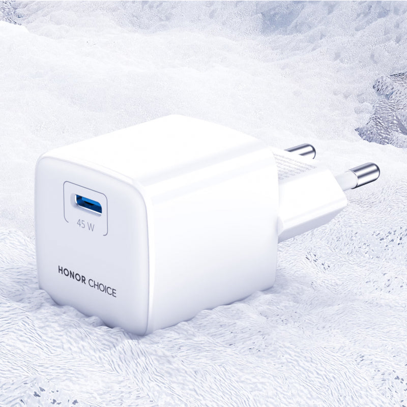 Honor originalni zidni punjač 45 W 3 A 1 x USB-C s USB-C kabelom bijeli