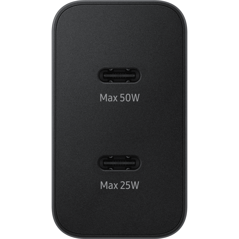 Zidni punjač Samsung 50W 3A 2 x USB-C s USB-C kabelom crni EP-T5020XBEGEU
