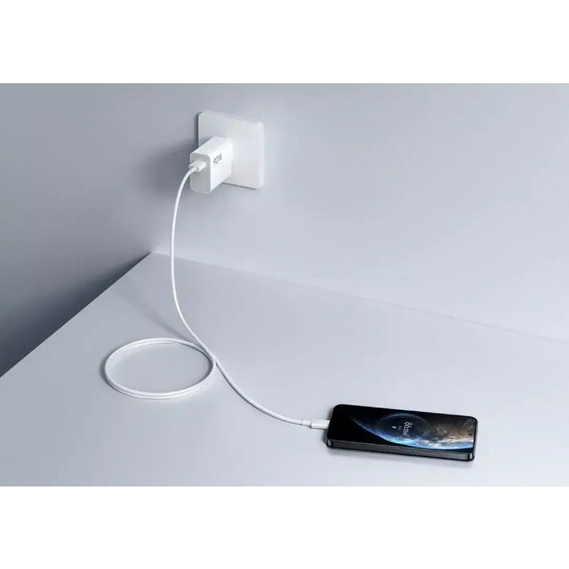 Stenski polnilec Xiaomi HyperCharge Combo 90W 6.1A 1 x USB-A s kablom USB-C bel