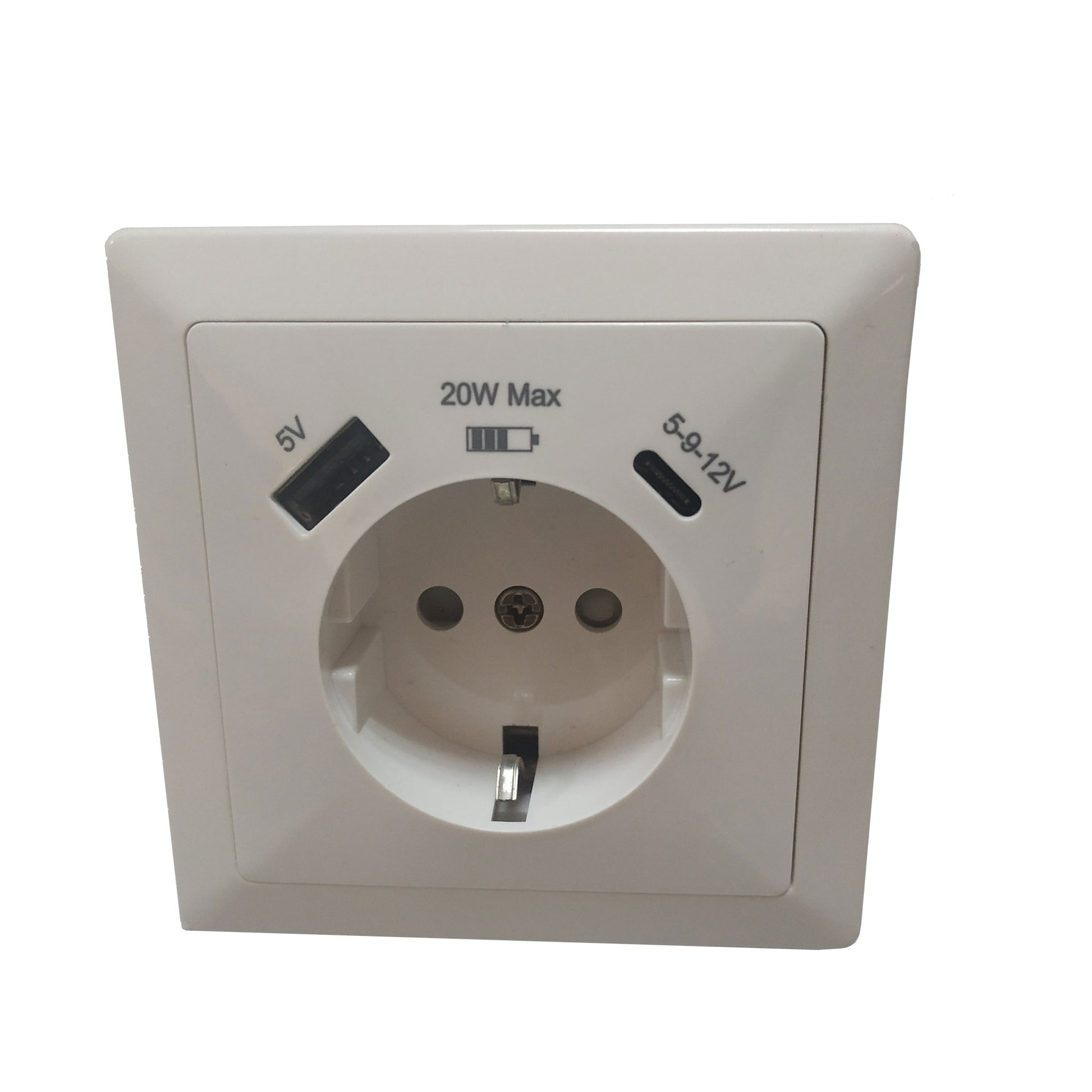 WLT 1238LT Utičnica shuko USB A+C