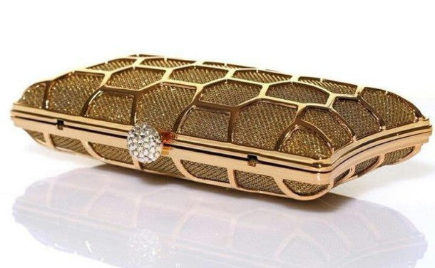 Zlata clutch torbica